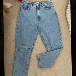 Zara Mom jeans with hole in the knee!